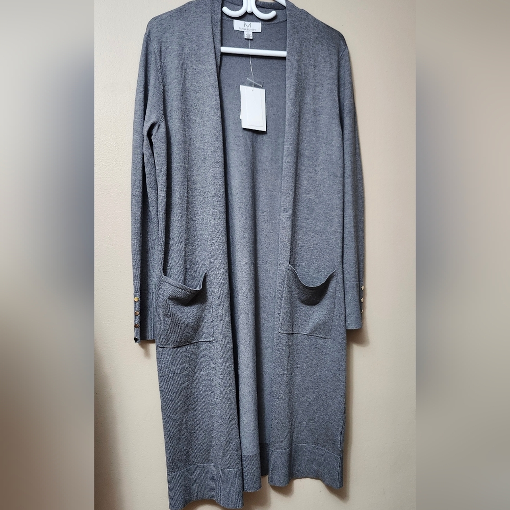 Magaschoni Charcoal Open Cardigan
